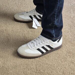 Adidas Women Samba Indoor Shoe size 6.5-8.5 Black White Color NWT